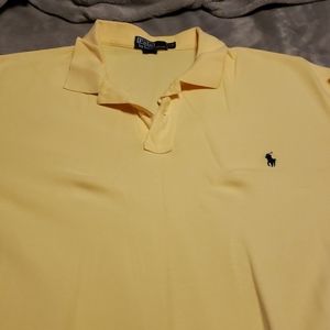 Size 3×lt polo yellow short sleeve shirt